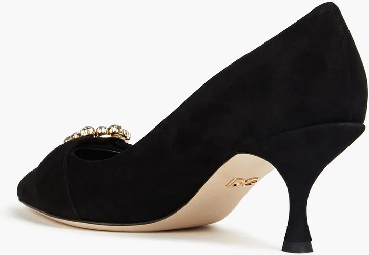 Buckle-embellished suede pumps - Image 3