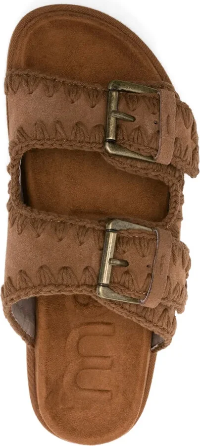 Buckle-Embellished Suede Sandals - Image 4