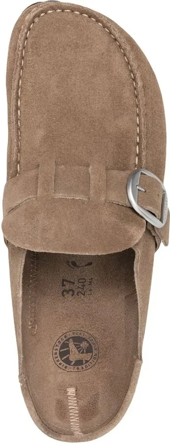 Buckle-Fastened Suede Mules - Image 4