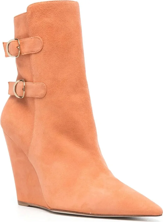 Buckle-Fastening 110mm Suede Boots - Image 2
