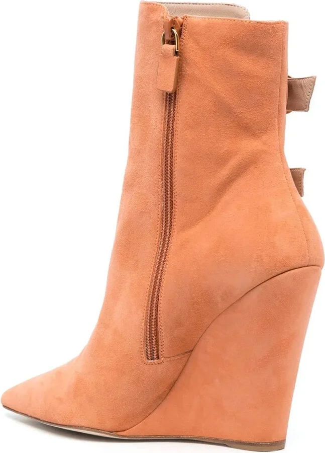 Buckle-Fastening 110mm Suede Boots - Image 3