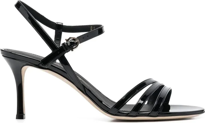 Buckle-Fastening 75mm Heeled Pumps
