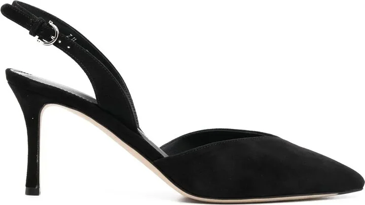 Buckle-Fastening 80mm Heeled Pumps