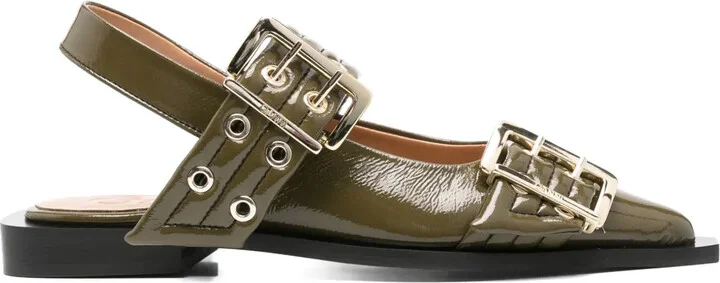 Buckle-Fastening Ballerinas