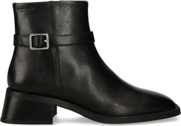 Buckle-Fastening Block-Heel Boots