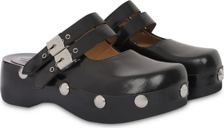 Buckle-Fastening Closed Clogs - Image 2