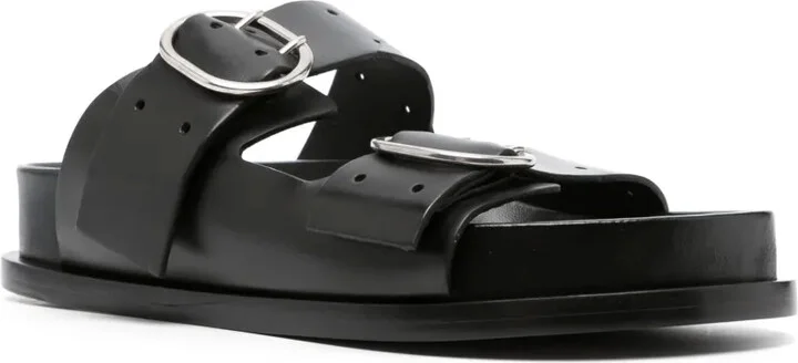 Buckle-Fastening Flat Sandals - Image 2