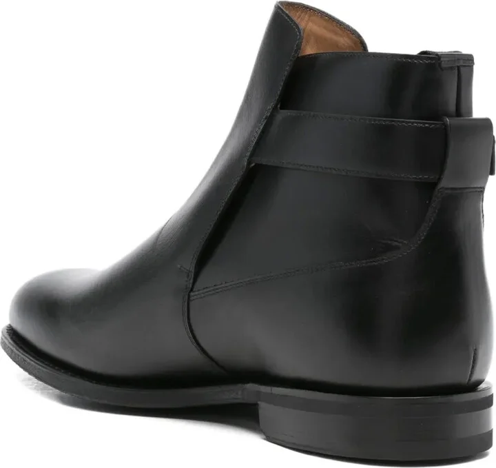 Buckle-Fastening Leather Ankle Boots - Image 3