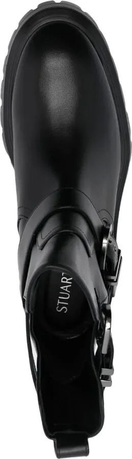 Buckle-Fastening Leather Ankle Boots - Image 4