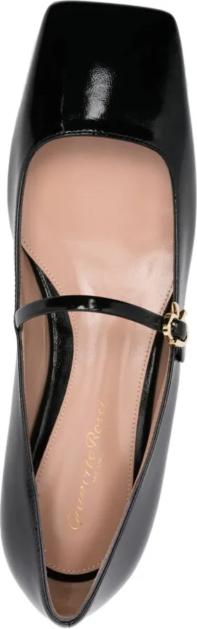 Buckle-Fastening Leather Ballerina Shoes - Image 4