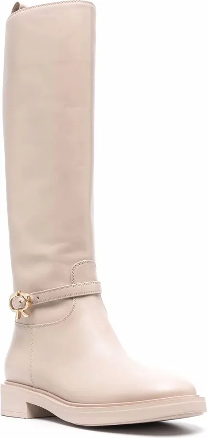 Buckle-Fastening Leather Boots - Image 2