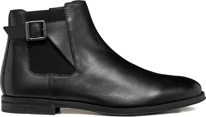 Buckle-Fastening Leather Boots