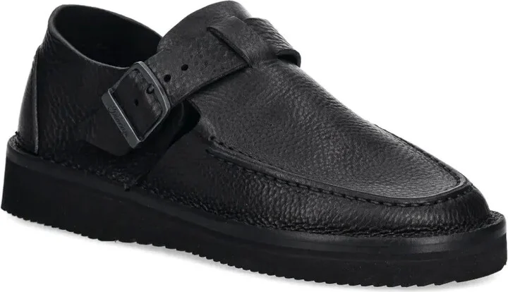 Buckle-Fastening Leather Loafers - Image 2
