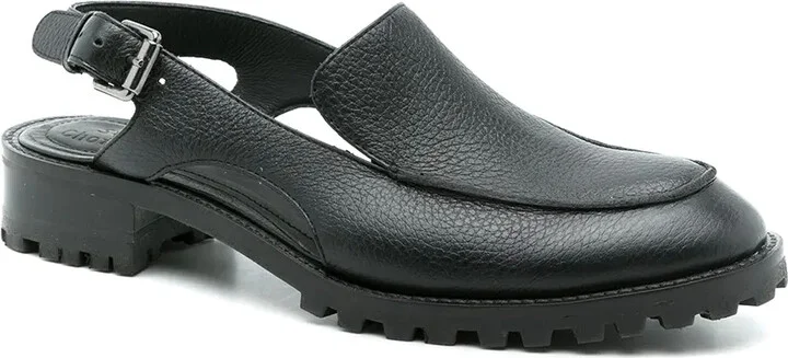 Buckle-Fastening Leather Loafers - Image 2