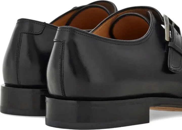 Buckle-Fastening Leather Monk Shoes - Image 3