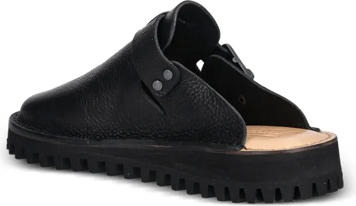 Buckle-Fastening Leather Mules - Image 3
