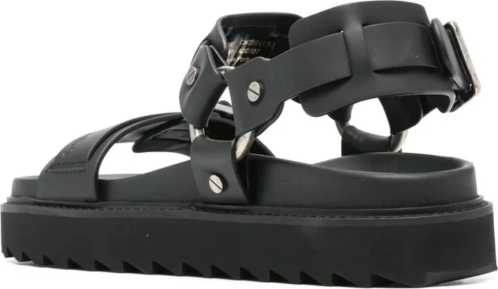 Buckle-Fastening Leather Sandals - Image 3
