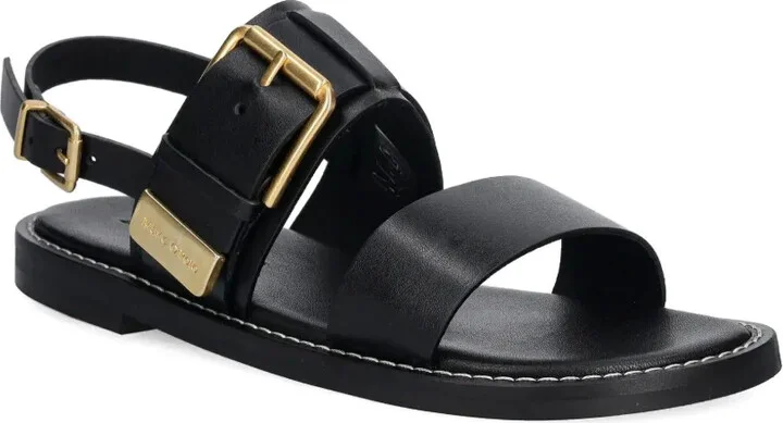 Buckle-Fastening Leather Sandals - Image 2