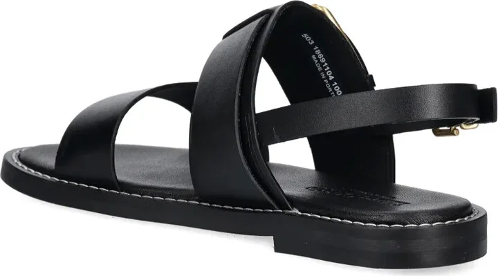 Buckle-Fastening Leather Sandals - Image 3