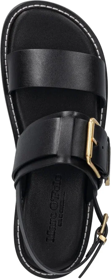 Buckle-Fastening Leather Sandals - Image 4