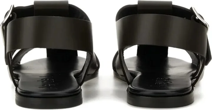 Buckle-Fastening Leather Sandals - Image 3
