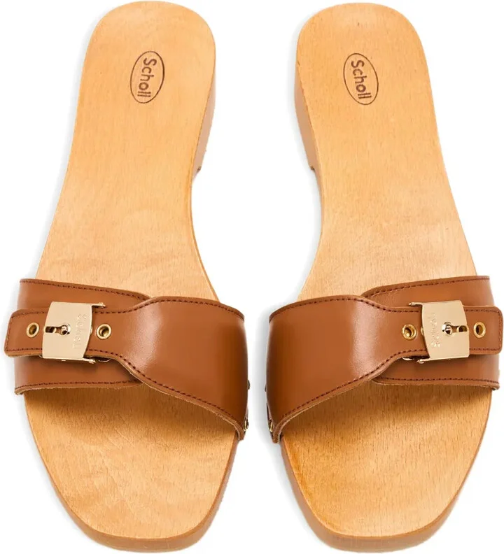 Buckle-Fastening Leather Sandals - Image 2
