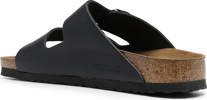 Buckle-Fastening Leather Sandals - Image 3