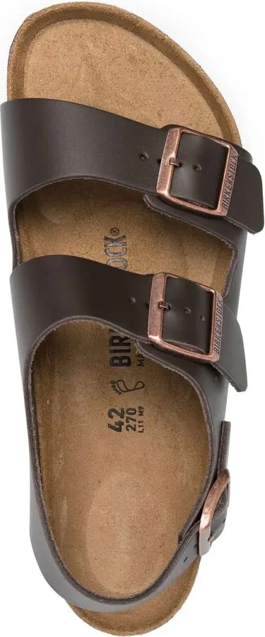 Buckle-Fastening Leather Sandals - Image 4