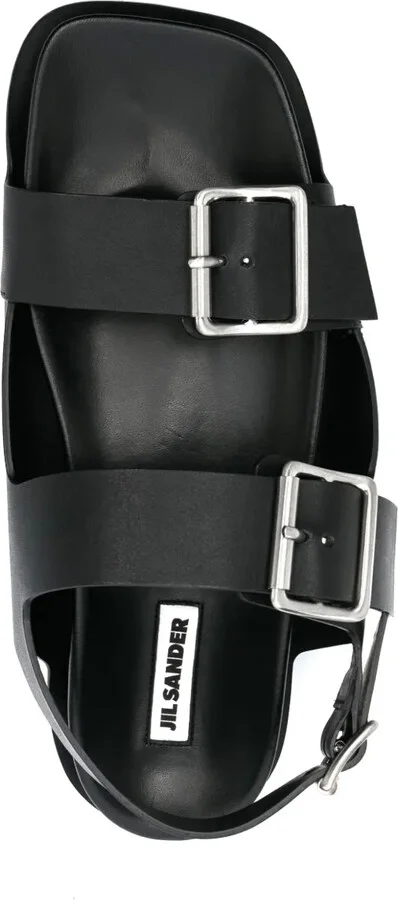Buckle-Fastening Leather Sandals - Image 4