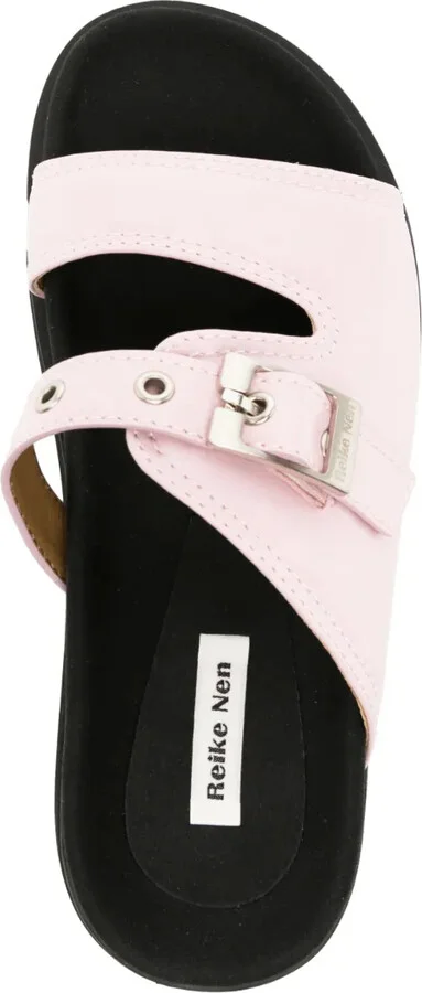 Buckle-Fastening Leather Sandals - Image 4