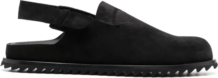 Buckle-Fastening Leather Sandals