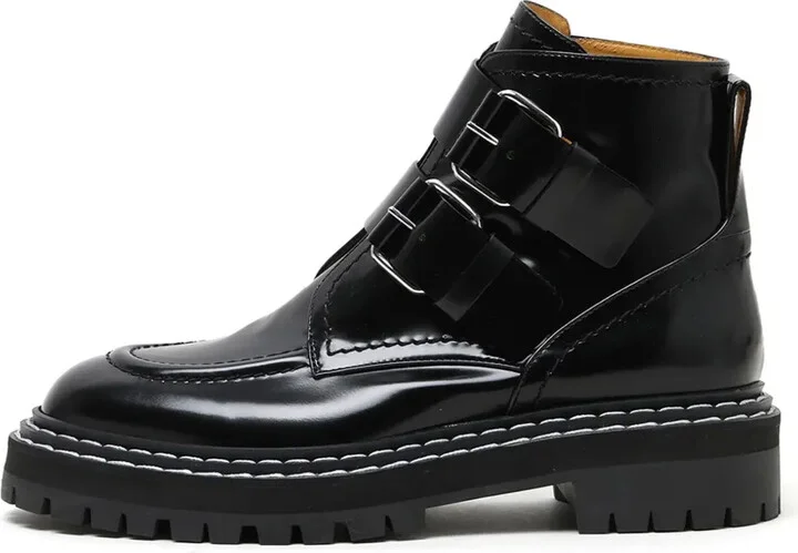 Buckle-Fastening Lug Sole Boots - Image 5