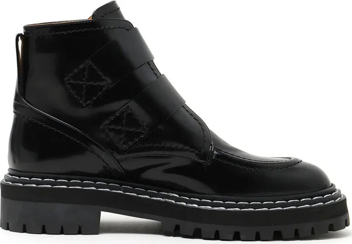 Buckle-Fastening Lug Sole Boots