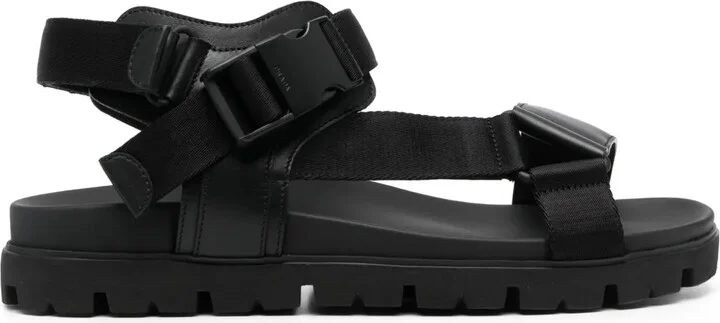 Buckle-Fastening Open-Toe Sandals