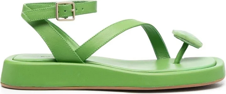 Buckle-Fastening Open-Toe Sandals
