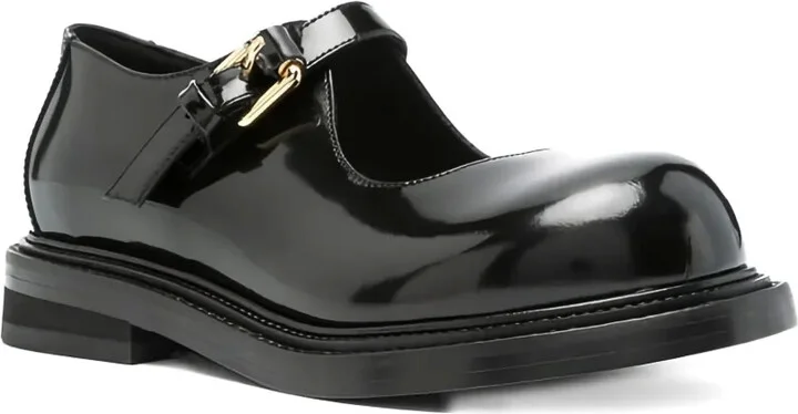 Buckle-Fastening Patent-Leather Pumps - Image 2