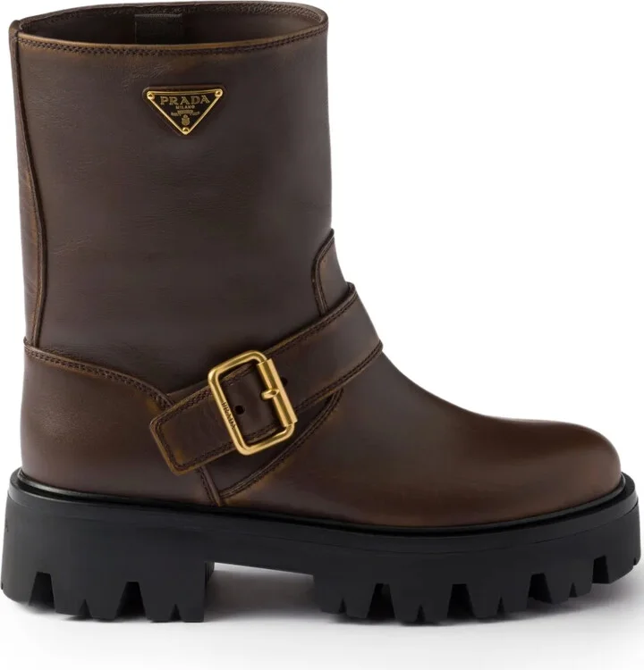 Buckle-Fastening Platform Boots