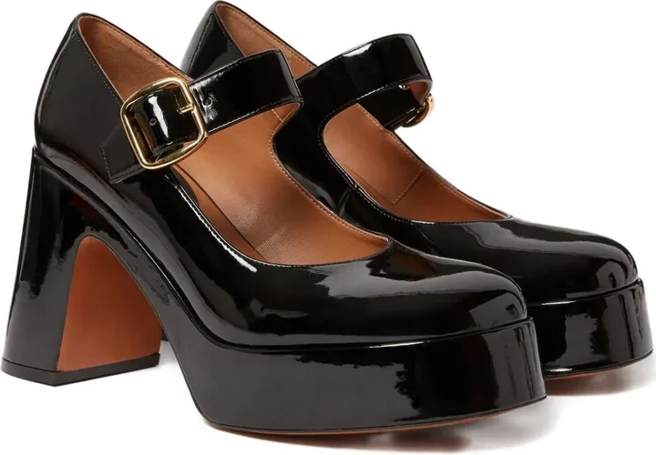 Buckle-Fastening Platform Pumps - Image 2