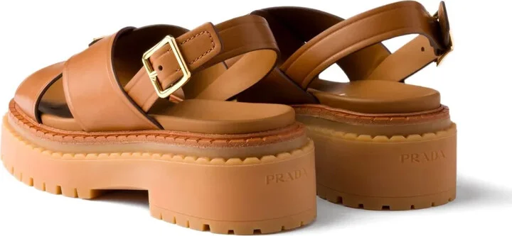 Buckle-Fastening Platform Sandals - Image 3