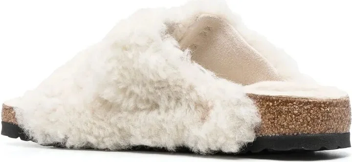 Buckle-Fastening Shearling Slides - Image 3