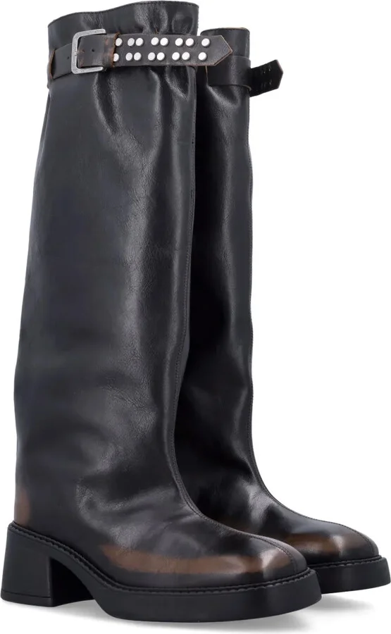 Buckle-Fastening Studded Boots - Image 2
