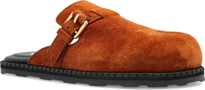 Buckle-Fastening Suede Pumps - Image 2