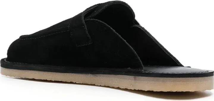 Buckle-Fastening Suede Slides - Image 3