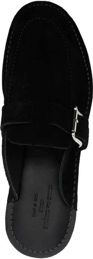 Buckle-Fastening Suede Slides - Image 4