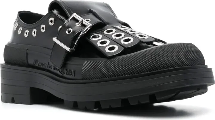 Buckle-Fastening Tassel Monk Shoes - Image 2