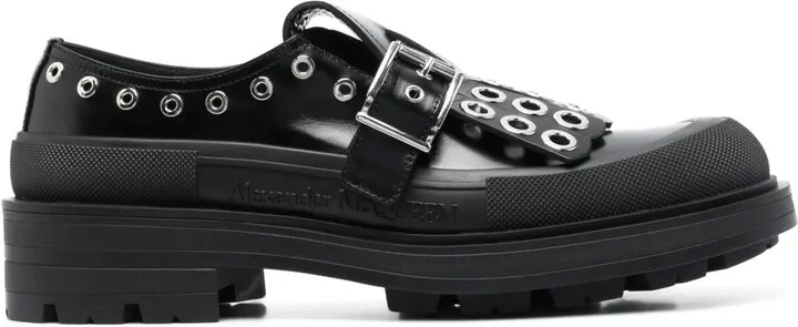 Buckle-Fastening Tassel Monk Shoes
