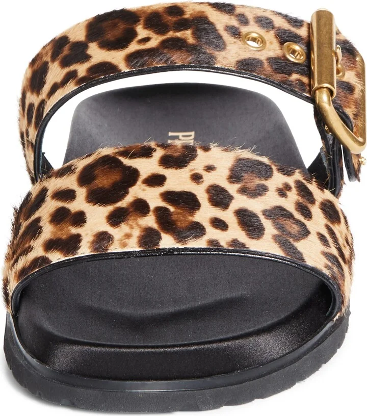 Buckle Genuine Calf Hair Slide Sandal - Image 4