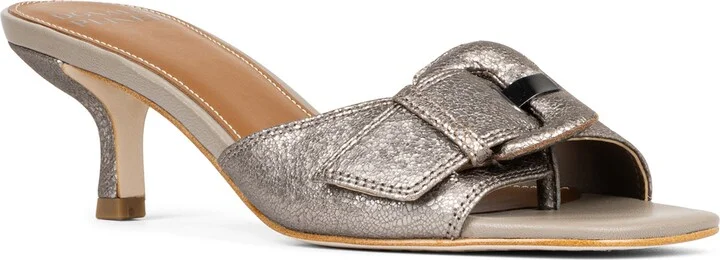 Buckle Kitten Heel Sandal