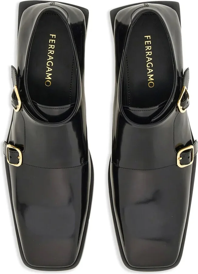 Buckle Leather Loafers - Image 4