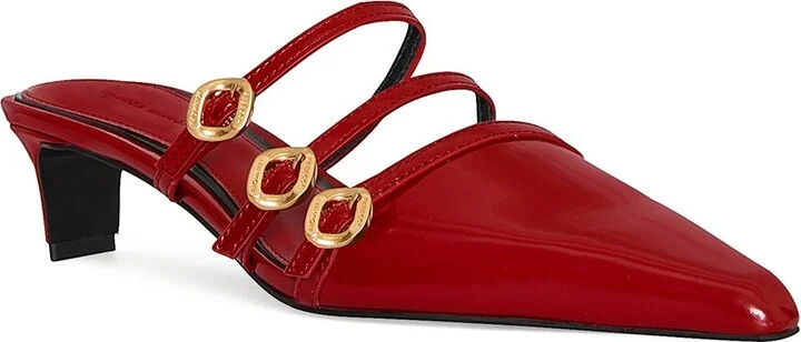 Buckle Leather Mule